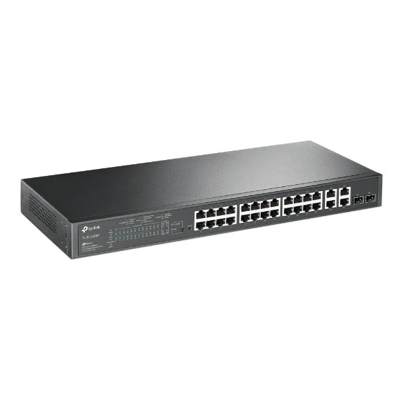 Switch inteligente JetStream de 24 puertos PoE +a 10/100 Mbps + 4 puertos Gigabit TL-SL2428P