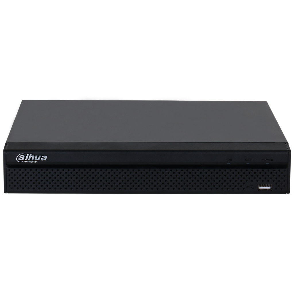 NVR 4Ch Dahua. 4 puertos POE. SMD PLUS. 1HDD de hasta 20TB. Audio In/Out. Alarma DHI-NVR2104HS-P-4KS3
