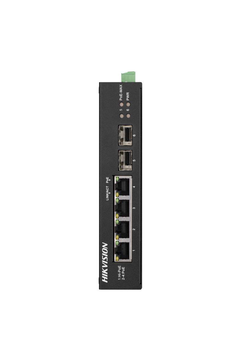 Switch POE Gigabit no gestionado de 4 puertos DS-3T0506HP-E/HS Hikvision